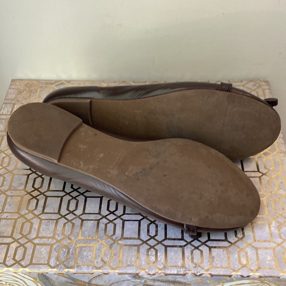 Hunter Brown Leather Dex Ballet Flats - Picture 7 of 9